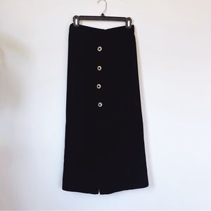 Vintage 80s Ann Hobbs for Cattiva Black Velvet Skirt